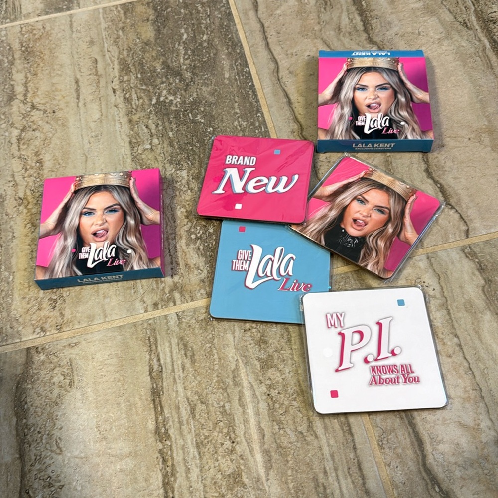 NIB LALA Live LaLa Kent Exclusive Drink Coasters Set of 8 Coasters